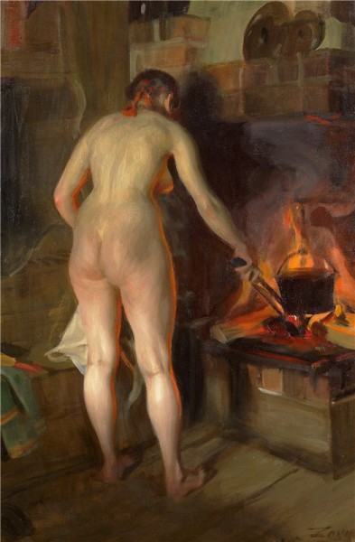 Anders Zorn Potatiskitteln 1915 г..jpg